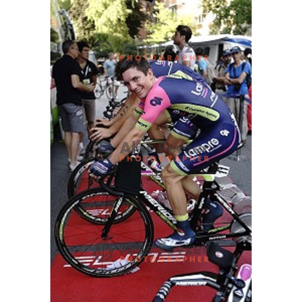 Jan Polanc of Slovenia at Tour de Slovenie first stage- 8.8 km time trial in Ljubljana, Slovenia on June 19, 2014