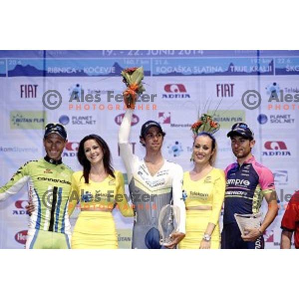 Kristijan Koren,Michael Matthews, Diego Ulissi at Tour de Slovenie first stage- 8.8 km time trial in Ljubljana, Slovenia on June 19, 2014