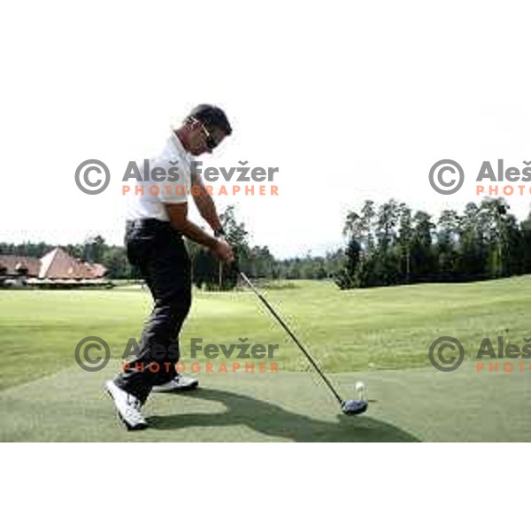 Slovenia team for Long Drivers European tour during practice session at Arboretum Golf Course, Kamnik on June 19, 2014