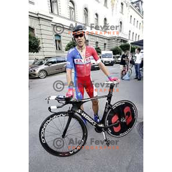 Kristijan Fajt at Tour de Slovenie first stage- 8.8 km time trial in Ljubljana, Slovenia on June 19, 2014
