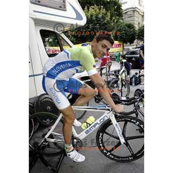 Jure Golcer at Tour de Slovenie first stage- 8.8 km time trial in Ljubljana, Slovenia on June 19, 2014