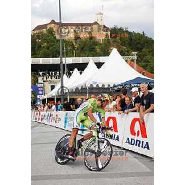 Kristijan Koren of Slovenia at Tour de Slovenie first stage- 8.8 km time trial in Ljubljana, Slovenia on June 19, 2014