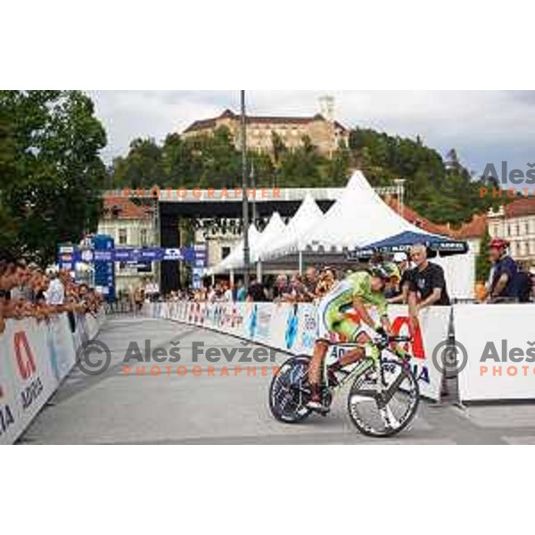 Kristijan Koren of Slovenia at Tour de Slovenie first stage- 8.8 km time trial in Ljubljana, Slovenia on June 19, 2014
