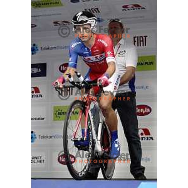 Klemen Stimulak at Tour de Slovenie first stage- 8.8 km time trial in Ljubljana, Slovenia on June 19, 2014