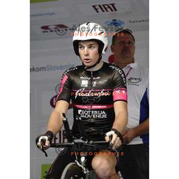 Luka Pibernik of Slovenia at Tour de Slovenie first stage- 8.8 km time trial in Ljubljana, Slovenia on June 19, 2014