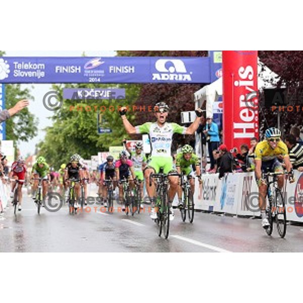 Sonny Colbrelli of Italy winner of Tour de Slovenie second stage Ribnica-Kocevje ( 160 km) on June 20, 2014