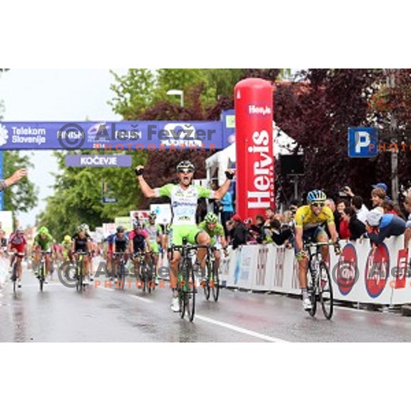 Sonny Colbrelli of Italy winner of Tour de Slovenie second stage Ribnica-Kocevje ( 160 km) on June 20, 2014