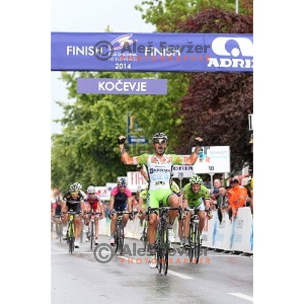 Sonny Colbrelli of Italy winner of Tour de Slovenie second stage Ribnica-Kocevje ( 160 km) on June 20, 2014
