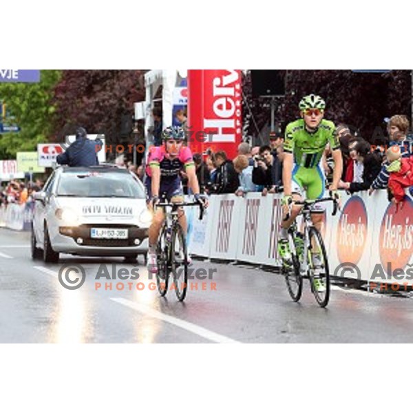 Matej Mohoric and Jan Polanc of slovenia at Tour de Slovenie second stage Ribnica-Kocevje ( 160 km) on June 20, 2014