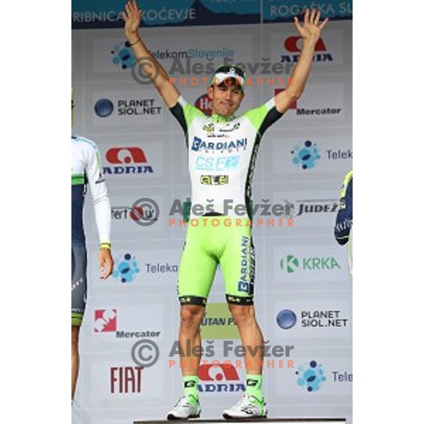 Sonny Colbrelli of Italy winner of Tour de Slovenie second stage Ribnica-Kocevje ( 160 km) on June 20, 2014