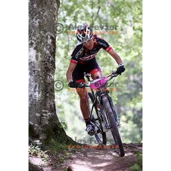 Blaza Klemencic racing at Slovenian cross-country National Championships in Zavrsnica, Jesenice on June 21, 2014