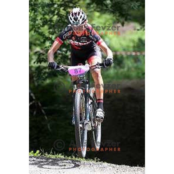 Blaza Klemencic racing at Slovenian cross-country National Championships in Zavrsnica, Jesenice on June 21, 2014