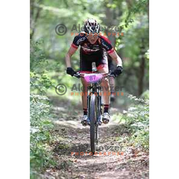 Blaza Klemencic racing at Slovenian cross-country National Championships in Zavrsnica, Jesenice on June 21, 2014