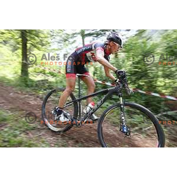 Blaza Klemencic racing at Slovenian cross-country National Championships in Zavrsnica, Jesenice on June 21, 2014