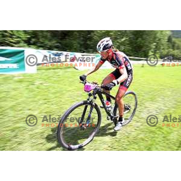 Blaza Klemencic racing at Slovenian cross-country National Championships in Zavrsnica, Jesenice on June 21, 2014