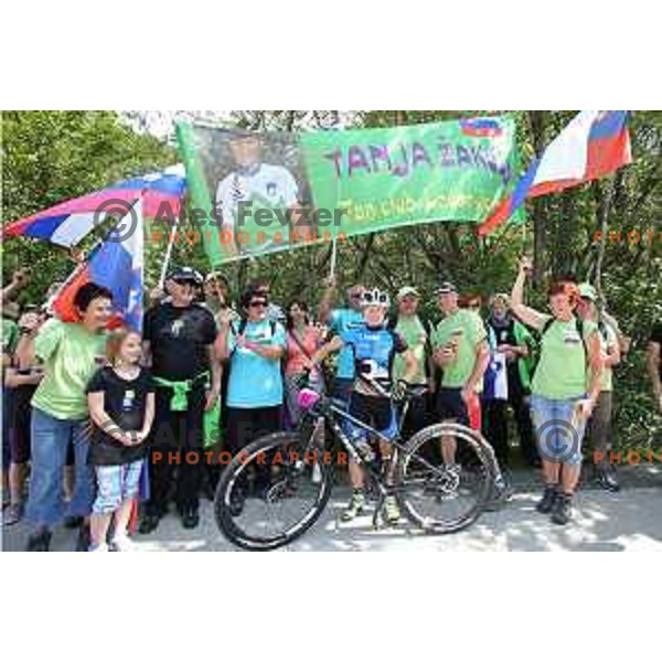 Tanja Zakelj racing at Slovenian cross-country National Championships in Zavrsnica, Jesenice on June 21, 2014