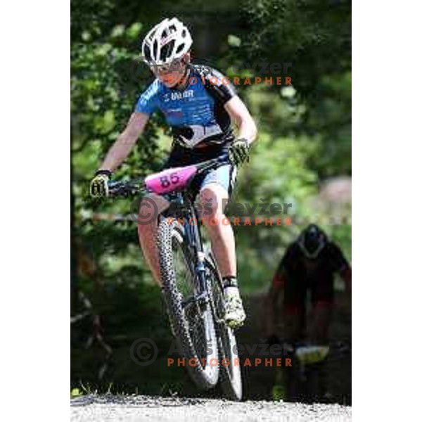 Tanja Zakelj racing at Slovenian cross-country National Championships in Zavrsnica, Jesenice on June 21, 2014