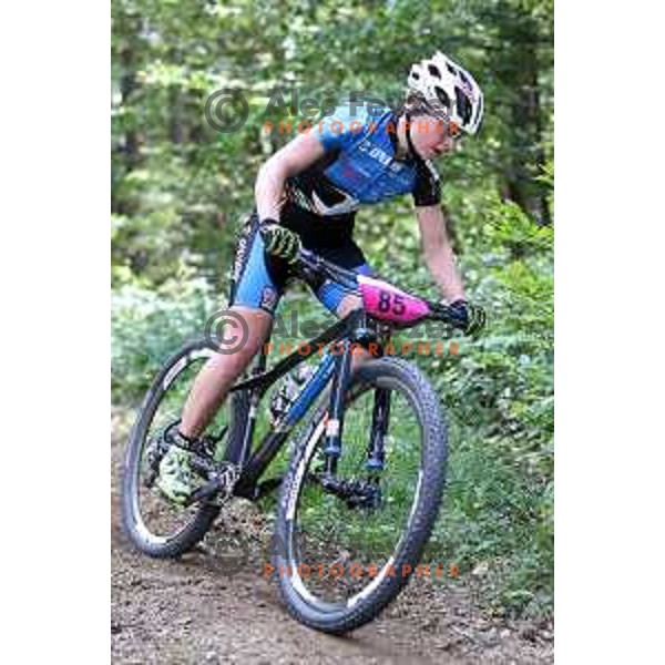 Tanja Zakelj racing at Slovenian cross-country National Championships in Zavrsnica, Jesenice on June 21, 2014