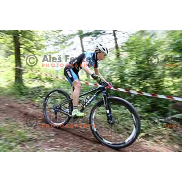 Tanja Zakelj racing at Slovenian cross-country National Championships in Zavrsnica, Jesenice on June 21, 2014