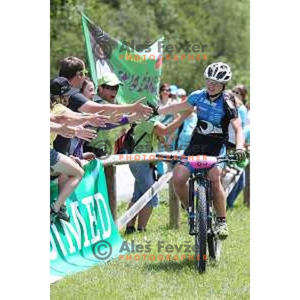 Tanja Zakelj racing at Slovenian cross-country National Championships in Zavrsnica, Jesenice on June 21, 2014