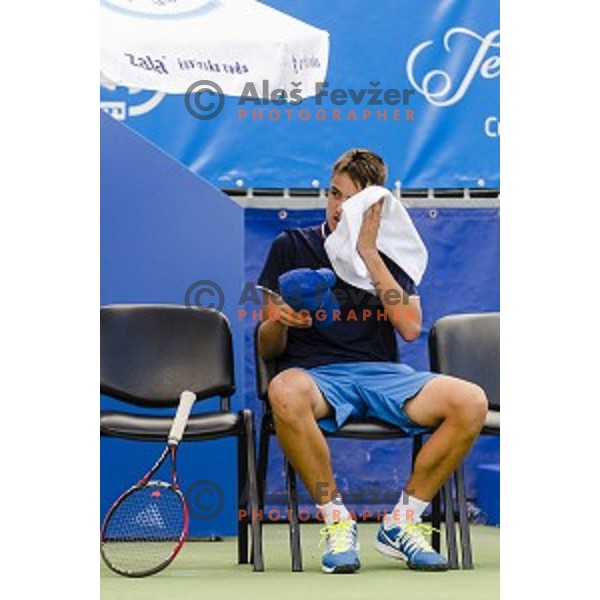 Aljaz Jakob Kaplja of Slovenia during first round of Tilia Slovenia Open-ATP Challenger Tour, played in SRC Marina, Portoroz, Slovenia, on July 8, 2014