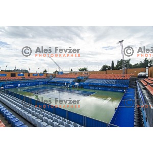 SRC Marina in rain during first round of Tilia Slovenia Open-ATP Challenger Tour, played in SRC Marina, Portoroz, Slovenia, on July 8, 2014