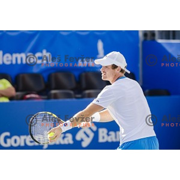 Blaz Kavcic of Slovenia in action during first round of Tilia Slovenia Open-ATP Challenger Tour, played in SRC Marina, Portoroz, Slovenia, on July 8, 2014