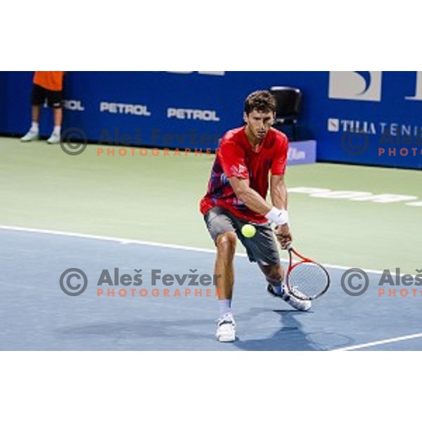 Tomislav Ternar of Slovenia in action during first round of Tilia Slovenia Open-ATP Challenger Tour, played in SRC Marina, Portoroz, Slovenia, on July 8, 2014