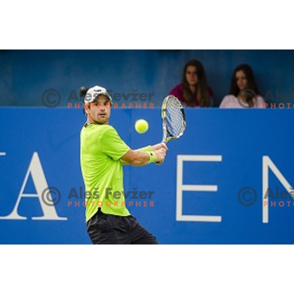 Blaz Kavcic of Slovenia in action during second round of Tilia Slovenia Open-ATP Challenger Tour, played in SRC Marina, Portoroz, Slovenia, on July 10, 2014