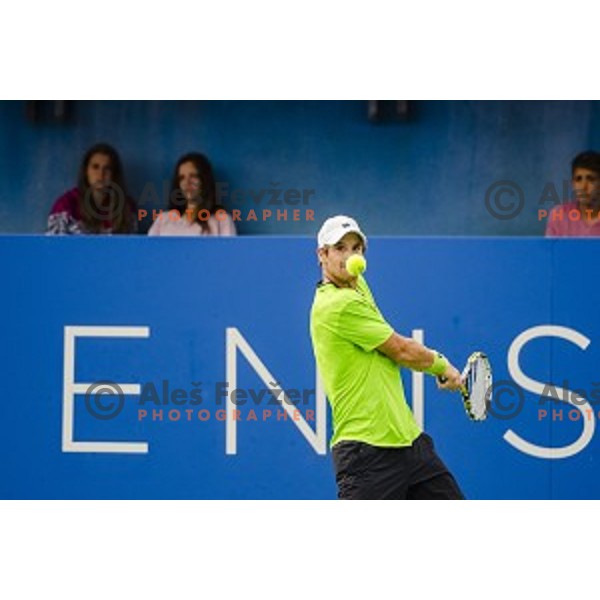 Blaz Kavcic of Slovenia in action during second round of Tilia Slovenia Open-ATP Challenger Tour, played in SRC Marina, Portoroz, Slovenia, on July 10, 2014