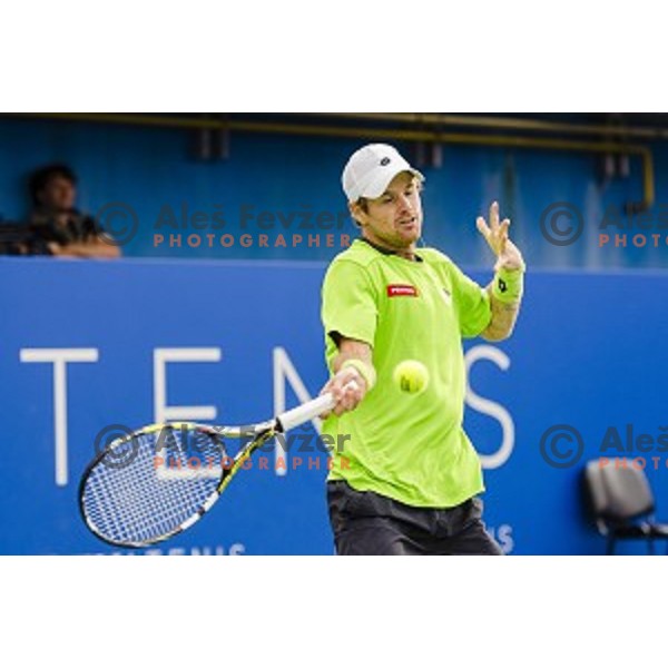 Blaz Kavcic of Slovenia in action during second round of Tilia Slovenia Open-ATP Challenger Tour, played in SRC Marina, Portoroz, Slovenia, on July 10, 2014