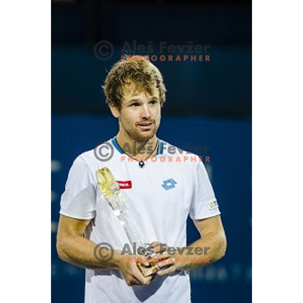  Blaz Kavcic of Slovenia, winner of Tilia Slovenia Open-ATP Challenger Tour, played in SRC Marina, Portoroz, Slovenia, on July 13, 2014