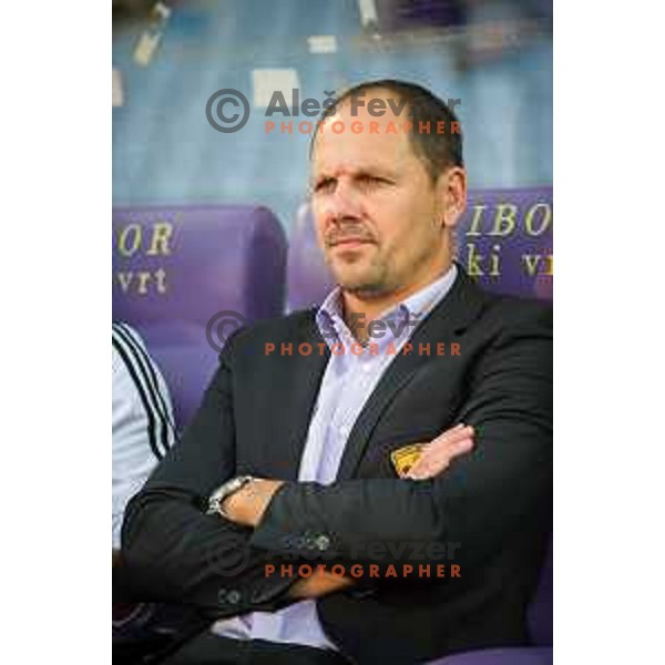 Ante Simundza (L-R) in action during football match NK Maribor - NK Rudar Velenje, round 1 of Prva liga Telekom Slovenije 2014-2015, Ljudski Vrt, Maribor, 19.7.2014