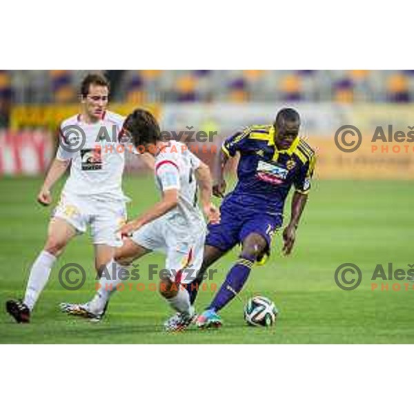 Denis Klinar, Mendy in action during football match NK Maribor - NK Rudar Velenje, round 1 of Prva liga Telekom Slovenije 2014-2015, Ljudski Vrt, Maribor, 19.7.2014