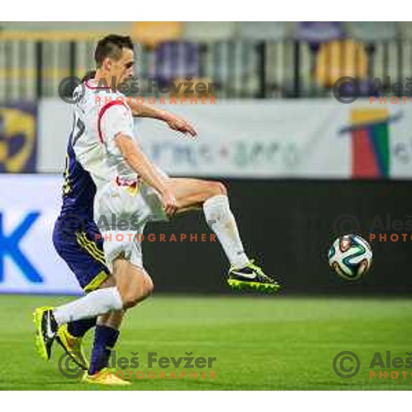Rusmin Dedic in action during football match NK Maribor - NK Rudar Velenje, round 1 of Prva liga Telekom Slovenije 2014-2015, Ljudski Vrt, Maribor, 19.7.2014