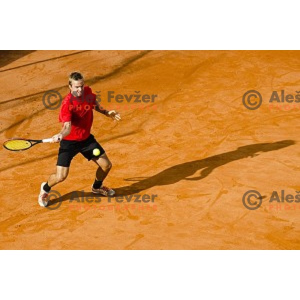 Andrej Martin of Slovakia in action during final qualifying match of 25. Vegeta Croatia Open Umag-ATP World Tour, played in ATP Stadion Umag, Umag, Croatia, on July 21, 2014