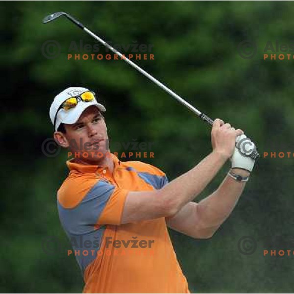 Matjaz Gojcic, first Slovenian Pro playing on Alps tour during practice session on Ptuj golf course, Slovenia on May 8, 2007