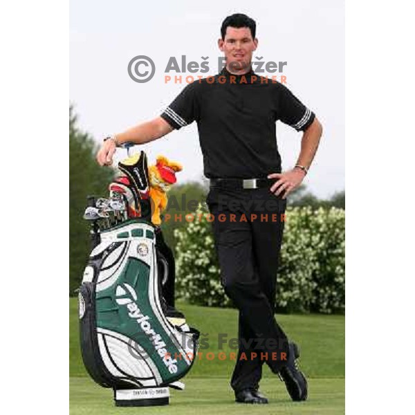 Matjaz Gojcic, first Slovenian Pro playing on Alps tour during practice session on Ptuj golf course, Slovenia on May 8, 2007
