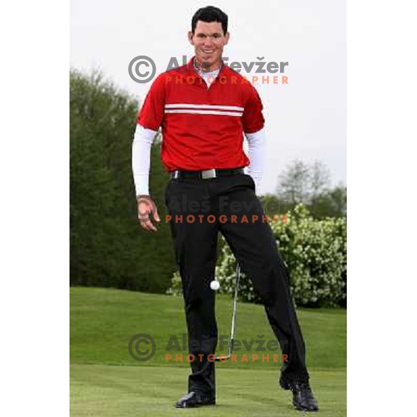 Matjaz Gojcic, first Slovenian Pro playing on Alps tour during practice session on Ptuj golf course, Slovenia on May 8, 2007