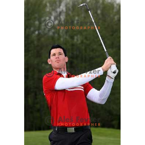 Matjaz Gojcic, first Slovenian Pro playing on Alps tour during practice session on Ptuj golf course, Slovenia on May 8, 2007
