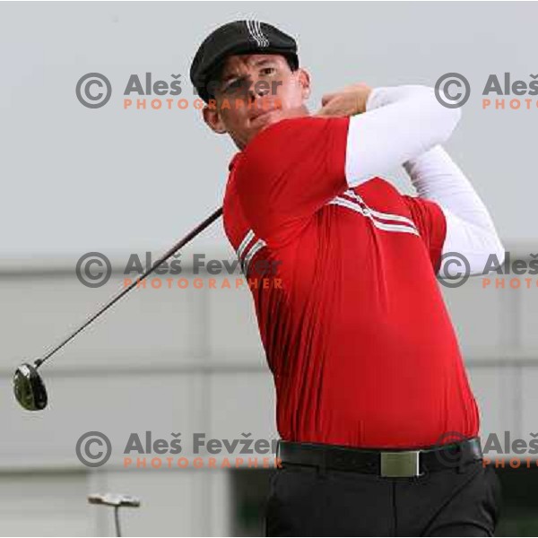 Matjaz Gojcic, first Slovenian Pro playing on Alps tour during practice session on Ptuj golf course, Slovenia on May 8, 2007