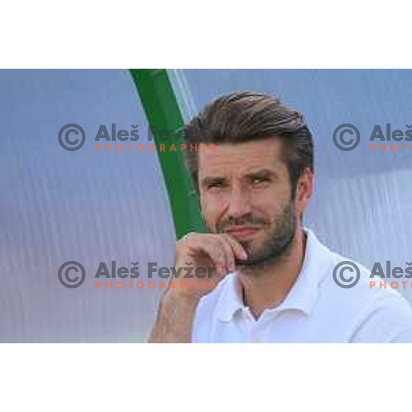 Luka Elsner, head coach of Domzale during football match Zavrc-Domzale in round 3 of Prva liga Telekom Slovenije, played at Ptuj on August 1, 2014