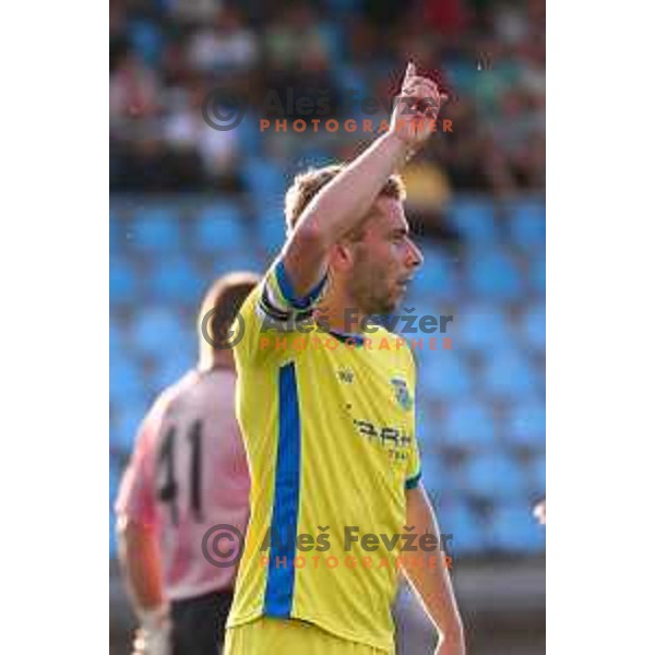 Nejc Skubic of Domzale in action during football match Zavrc-Domzale in round 3 of Prva liga Telekom Slovenije, played at Ptuj on August 1, 2014