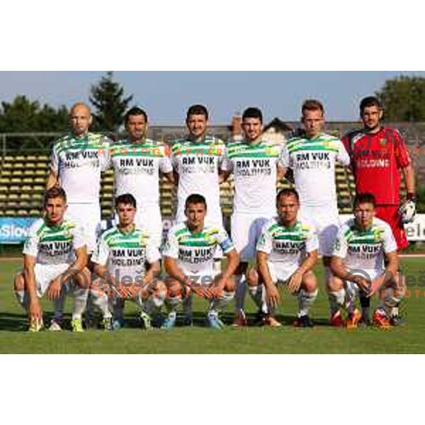 Players of Zavrc before football match Zavrc-Domzale in round 3 of Prva liga Telekom Slovenije, played at Ptuj on August 1, 2014