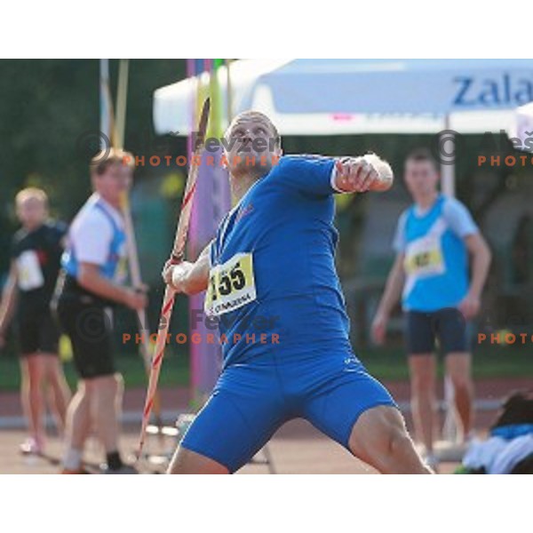 Matija Kranjc in action during first day of Slovenian National Athletics Championships in Celje on August 2, 2014