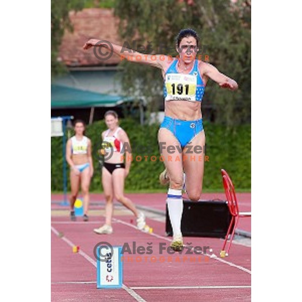Marija Sestak in action during first day of Slovenian National Athletics Championships in Celje on August 2, 2014