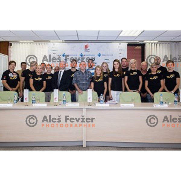 Slovenian team at the press conference and presentation before the European Athletics Championships Zürich 2014, Ljubljana, 07.08.2014