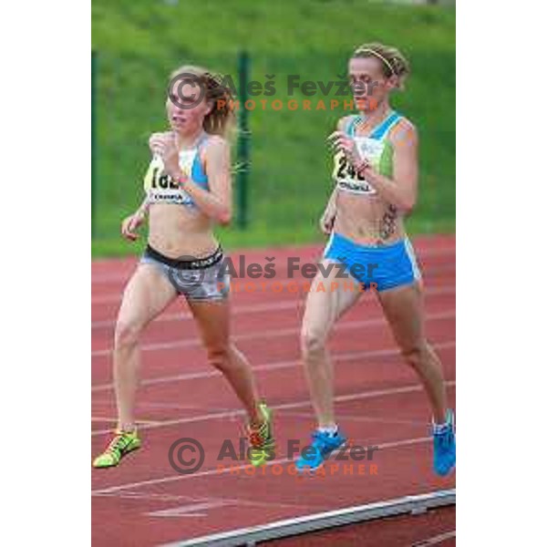 Sonja Roman, Marusa Mismas in action during second day of Slovenian National Athletics Championships in Celje on August 3, 2014
