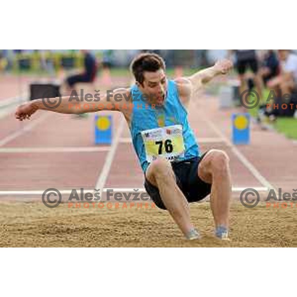 Andrej Batagelj in action during second day of Slovenian National Athletics Championships in Celje on August 3, 2014