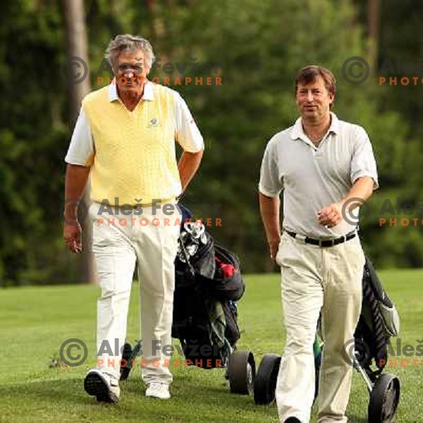 Maticic in Zupevc na PRO-AM golf turnirju- Memorial Toneta Krusica v Arboretumu 17.5.2007. Photo by Ales Fevzer 